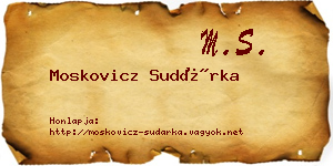 Moskovicz Sudárka névjegykártya